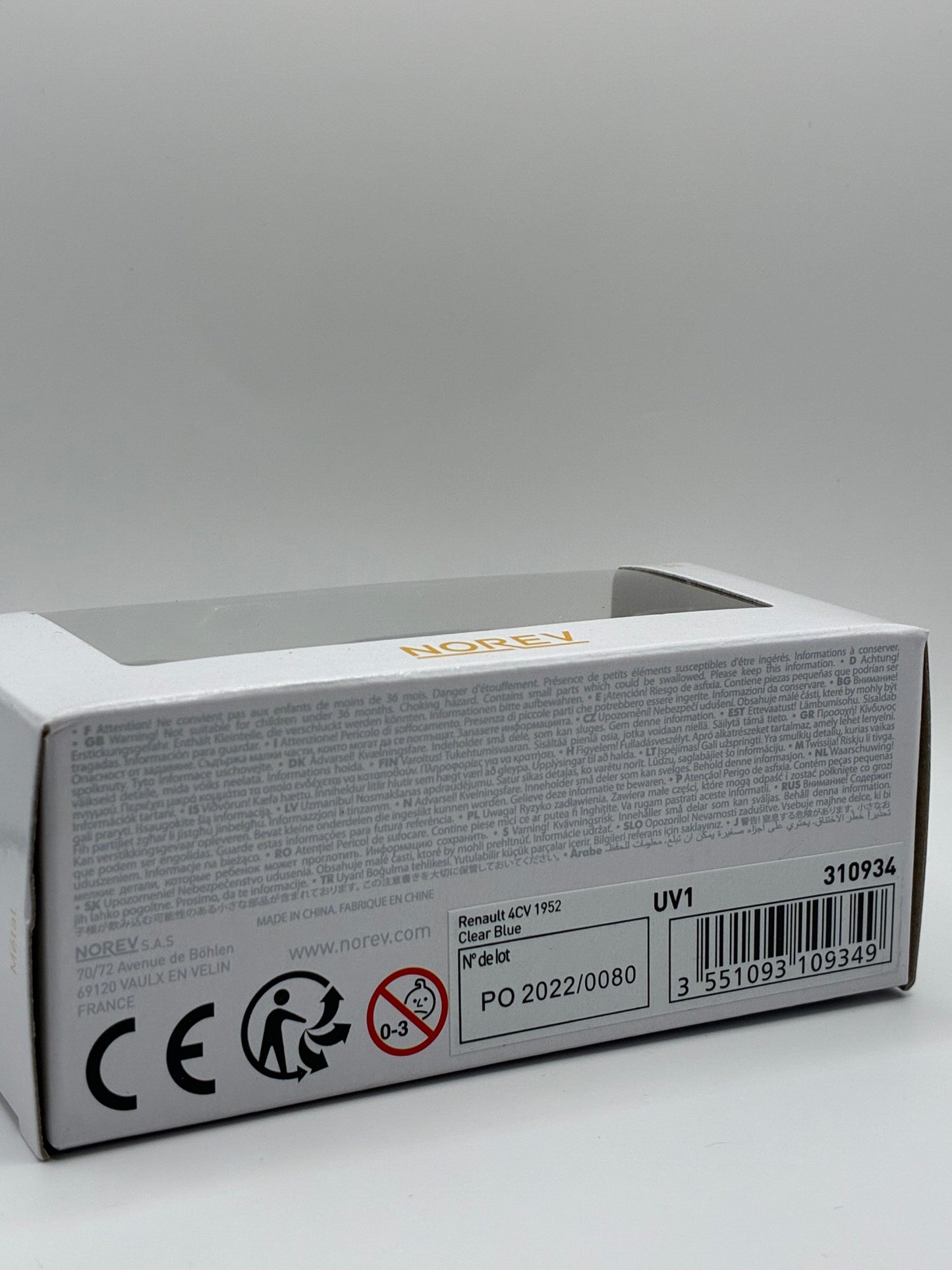 Renault 4CV Norev 1/64 - Bleu Clair