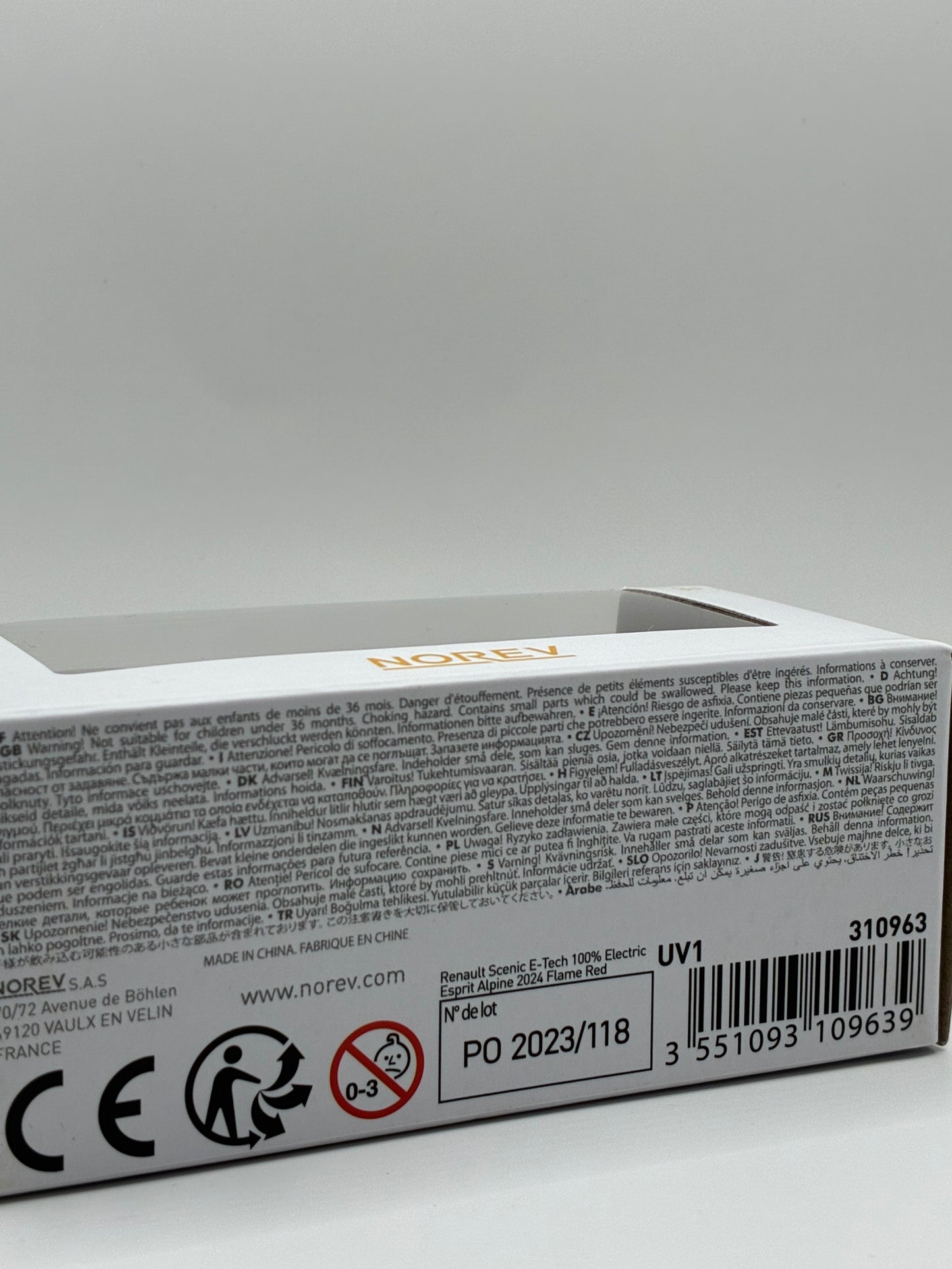 Renault Scenic E-Tech Norev 1/64 - Rouge Flamme