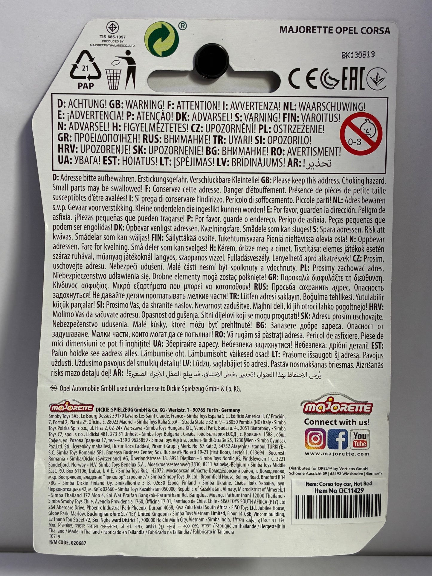 Opel Corsa - Majorette Rouge