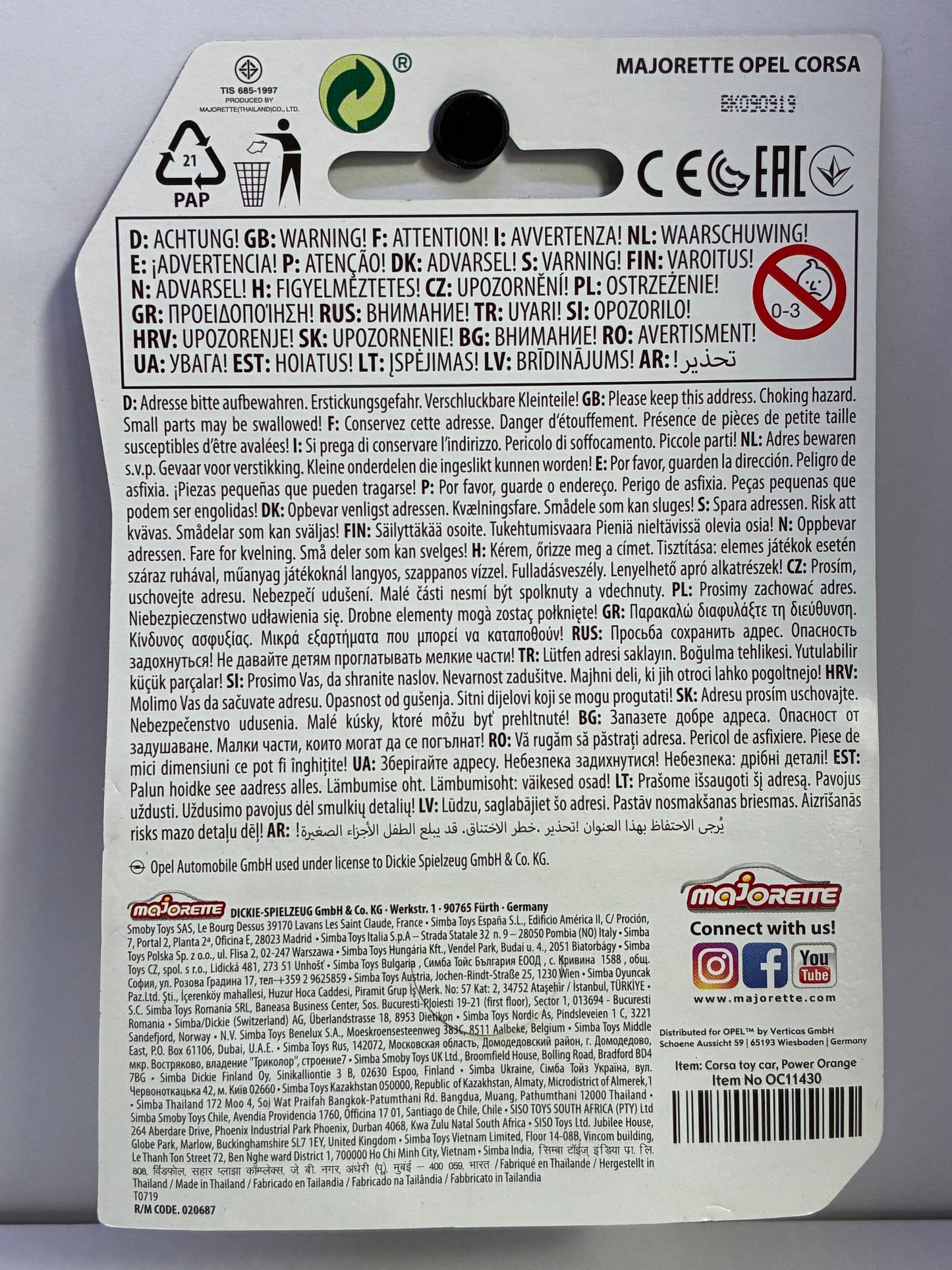 Opel Corsa - Majorette Orange