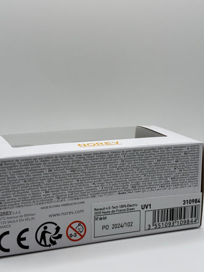 Renault 4 E-Tech Norev 1/64 - Vert Hauts-De-France